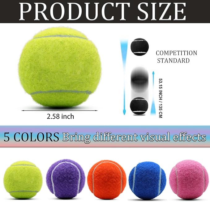 Swingers 20 Pack Training Tennis Balls, High Elasticity Practice Balls for Beginner, with Mesh Carry Bag