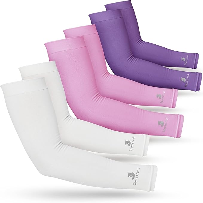 SportsTrail Cooling Arm Sleeves for Men & Women – Breathable, UV Sun Protection, Sports Arm Sleeves for Women, Men & Youth