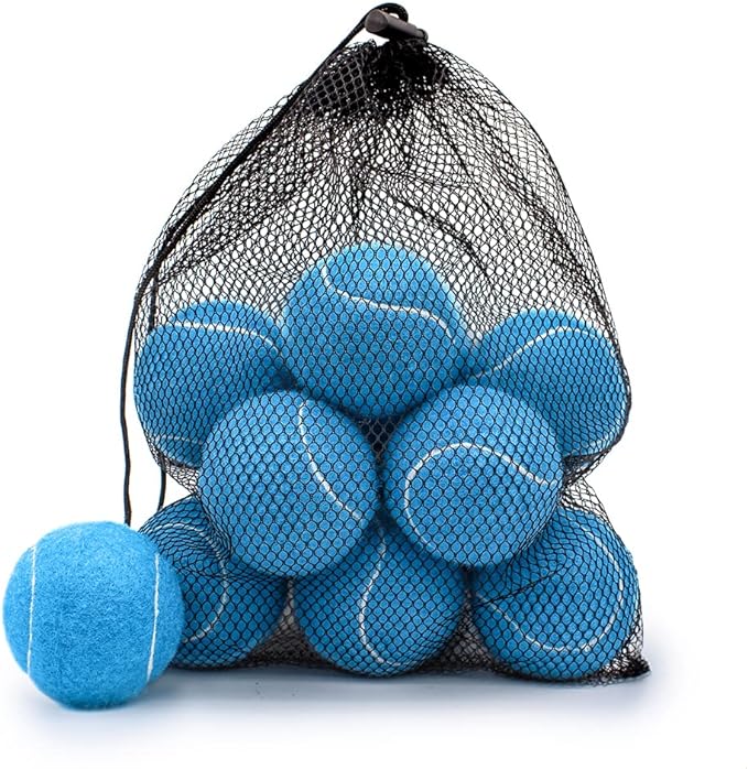 Magicorange Tennis Balls, 12 Pack Advanced Training Tennis Balls Practice Balls, Come with Mesh Bag for Easy Transport, Good for Beginner Training Ball