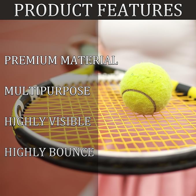 Swingers 20 Pack Training Tennis Balls, High Elasticity Practice Balls for Beginner, with Mesh Carry Bag