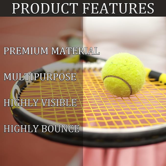 Swingers 20 Pack Training Tennis Balls, High Elasticity Practice Balls for Beginner, with Mesh Carry Bag