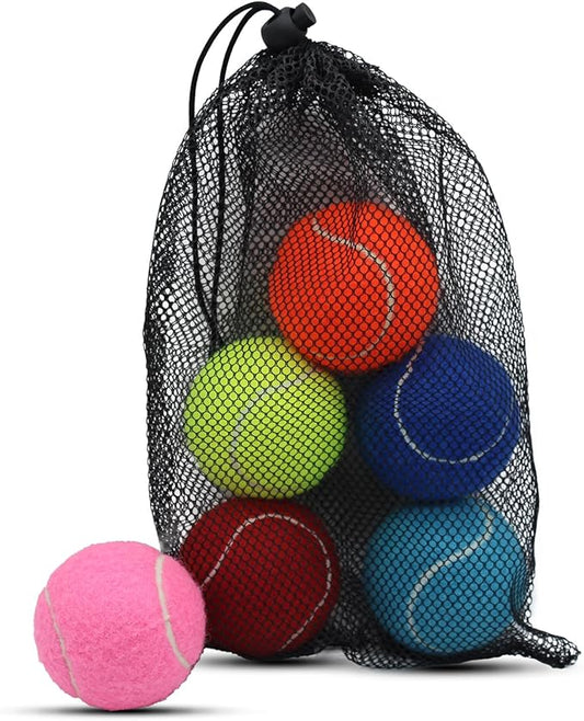 Tennis Balls, 6 Pack Training Tennis Balls,High Elasticity Practice Balls for Beginner, Playing Balls for Dogs