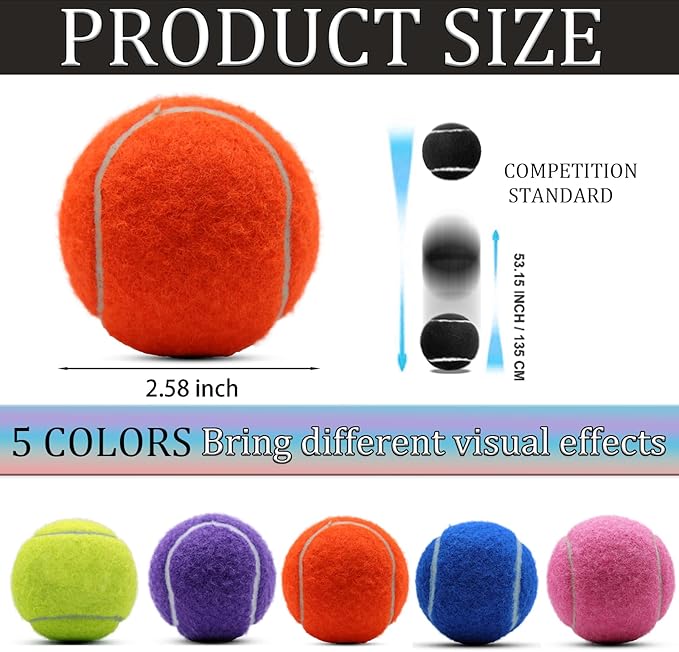 Swingers 20 Pack Training Tennis Balls, High Elasticity Practice Balls for Beginner, with Mesh Carry Bag