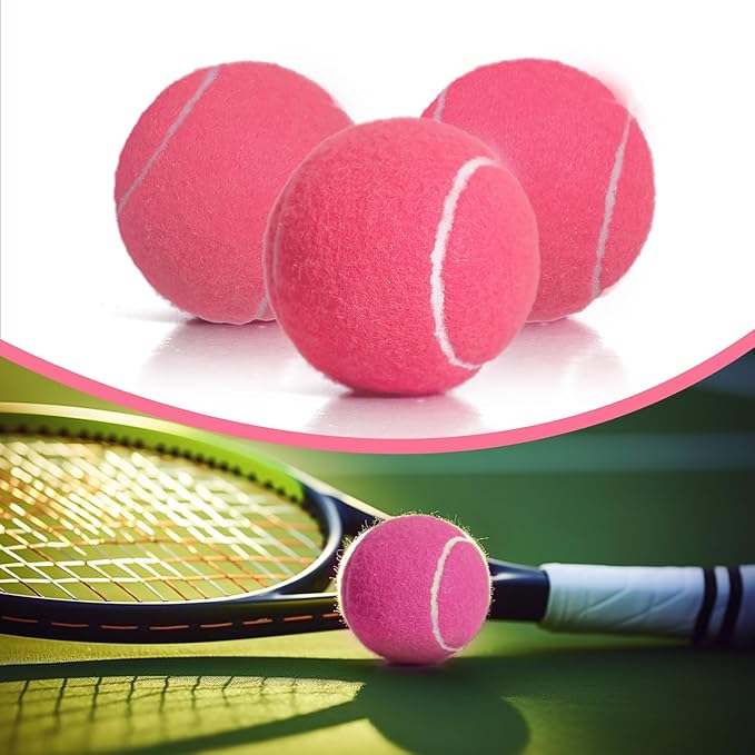 60 Pack Tennis Balls, Training Tennis Balls, Pet Dog Playing Balls, Practice Tennis Balls with Mesh Bag for Transport and Beginner Training