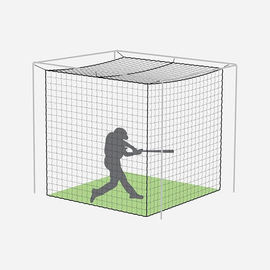Fortress Baseball Batting Cage Nets | Heavy-Duty HDPP Fully Enclosed Baseball & Softball Cage Netting [14 Sizes & 3 Grade Options] – NET ONLY