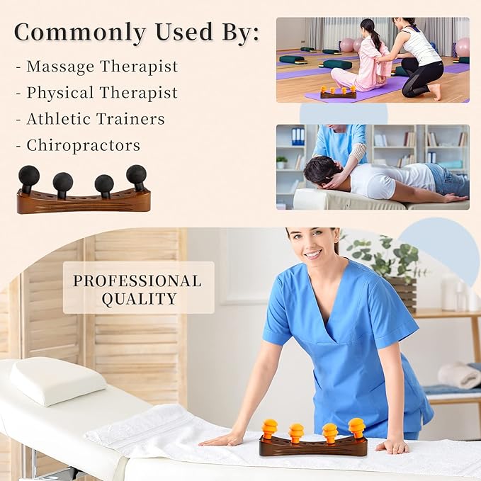Psoas Muscle Release Tool, Neck Back Psoas Hip Stretcher, Hip Hook Hip Flexor Release Massage Tool, Deep Tissuer Trigger Point Massager Tool with Adjustable 5 Types 20 Massage Heads