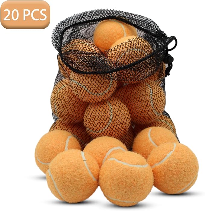 Tennis Balls, 20 Pack Training Tennis Balls,High Elasticity Practice Tennis for Beginner, Exercise Playing Balls for Pet Dog