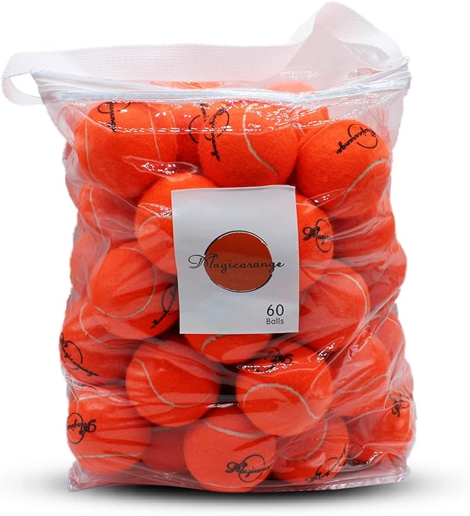 Magicorange Tennis Balls, 60 Pack Advanced Training Tennis Balls Practice Ball, Pet Dog Playing Balls,Good for Beginner Training Ball