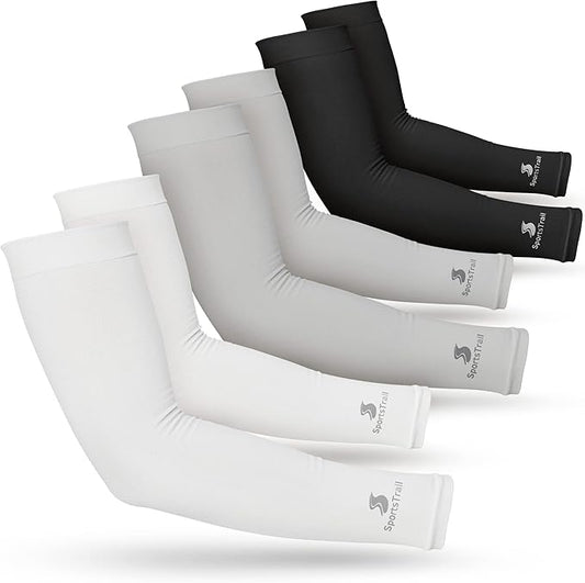 SportsTrail Cooling Arm Sleeves for Men & Women – Breathable, UV Sun Protection, Sports Arm Sleeves for Women, Men & Youth