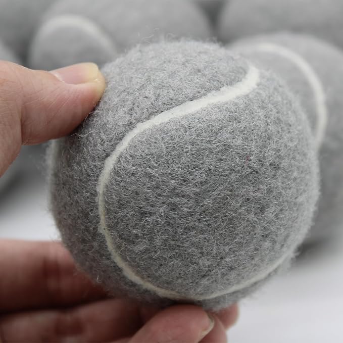 Tennis Balls, 18 Pack Training Tennis Balls Practice Balls with Mesh Bag for Easy Transport, Pet Dog Playing Balls, fit for Beginner Training Ball