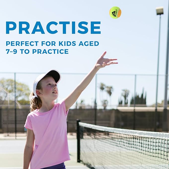 LITIAN Kids Tennis Balls – 50% 75% Low Compression Red Orange Balls with Durable Felt – Softer Than Regular Tennis Balls, Great for Youth Training & Dog Play (12 & 30 Pack)