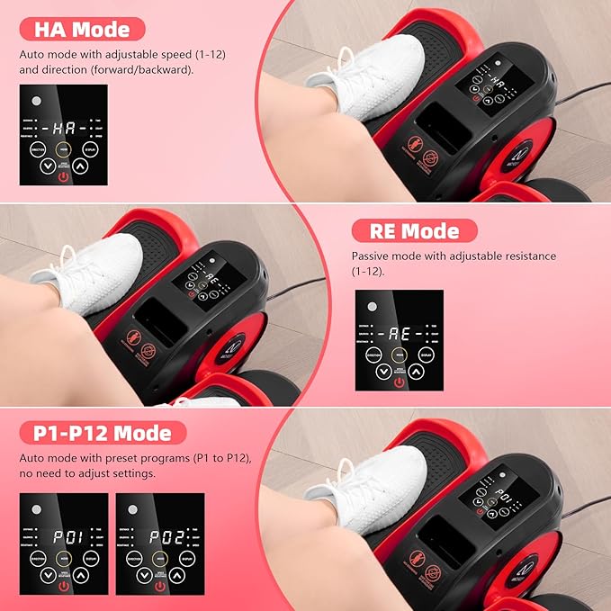 ANCHEER Under Desk Elliptical, Ellipse Leg Exerciser for Seniors Fully Assembled , Electric Seated Pedal Exerciser with Remote Control & 12 Adjustable Speed/Resistance