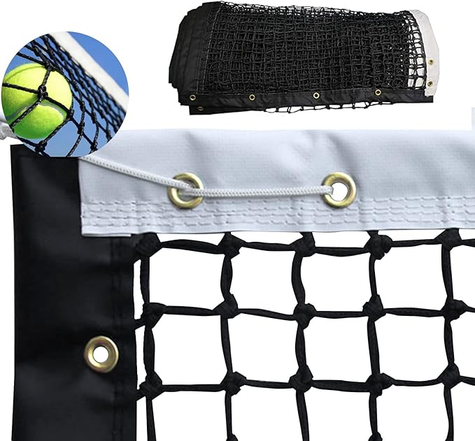 Tennis Net Outdoor Heavy Duty Professional Tennis Court Net Replacement Portable Tennis Net Nylon for Standard Tennis Courts [Includes 2 Fiberglass Dowels]