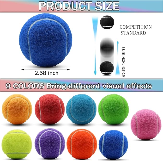 Tennis Balls, 40 Pack Training Tennis Balls,High Elasticity Practice Tennis for Beginner, Exercise Playing Balls for Pet Dog