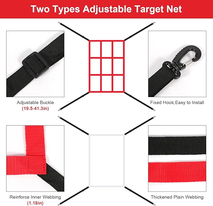 Strike Zone Target Net,13.5x21.5in Pitching Strike Zone Net,Portable Strike Zone Plate for Baseball Pitching Accuracy Improve