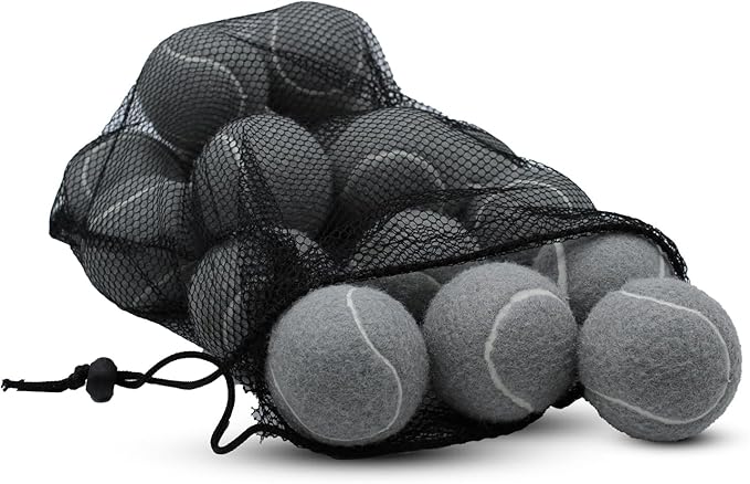 Tennis Balls, 18 Pack Training Tennis Balls Practice Balls with Mesh Bag for Easy Transport, Pet Dog Playing Balls, fit for Beginner Training Ball