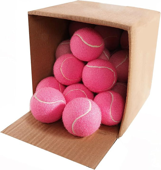 GKK 27 Pack Tennis Balls,Training Tennis Ball Pressure-less Practising Bulk Tennis Balls for Youth/Beginners/Pet Dogs High Altitude Playing Balls