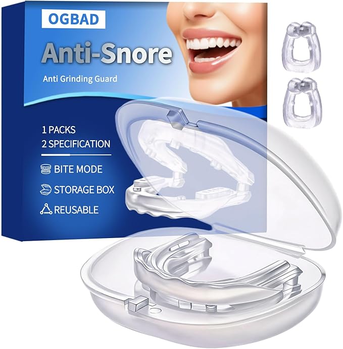 Anti-Snore Device-Reduce Snoring Aid for Men and Women Adjustable jaw advancement Device, Anti-snoring Mouthpiece Device mouthguard, Comfortable and Reusable snoring mouthguard