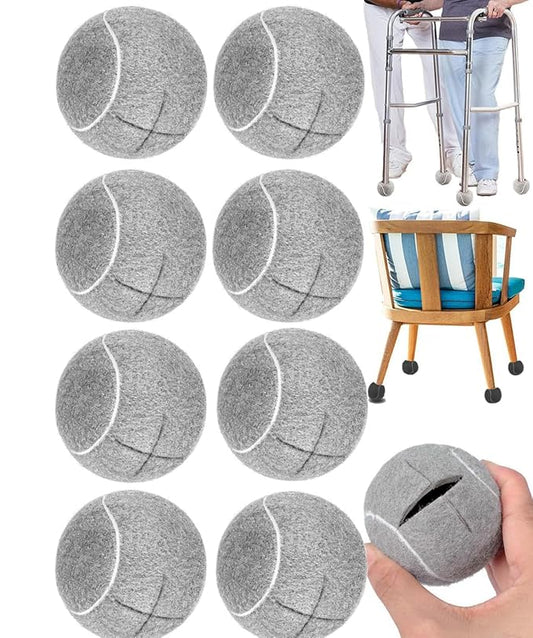 Triceratops Precut Walker Tennis Balls, Heavy Duty Long Lasting Tennis Balls - Fit for Most Chairs Desks Furniture Legs and Floor Protection, Easy to Install