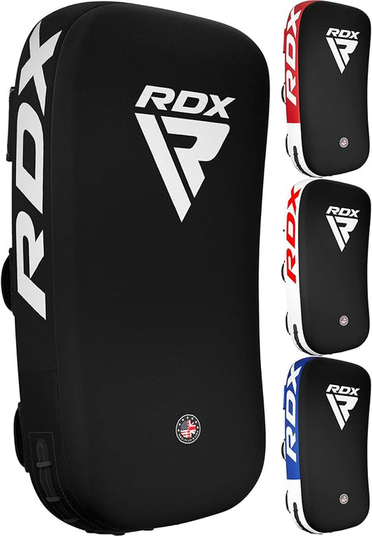 RDX Muay Thai Pad for Training, Curved Kickboxing Kicking Strike Shield, Coaching Kick Boxing, MMA, Martial Arts, Karate, Taekwondo, Punching, Foot, Knee and Elbow Target (One Pad Only)