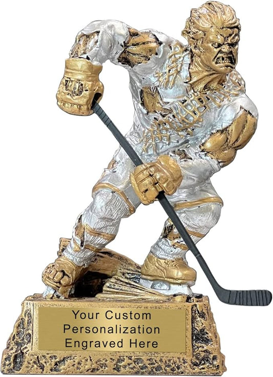 Monster Hockey Trophy - 6.50 inch Action Hockey Trophy with Custom Plate