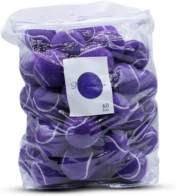 Magicorange Tennis Balls, 60 Pack Advanced Training Tennis Balls Practice Ball, Pet Dog Playing Balls,Good for Beginner Training Ball