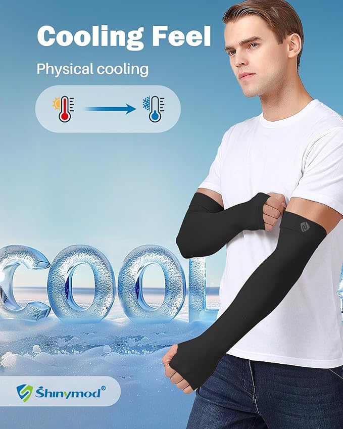 Arm Sleeves for Men Women UV Sun Protection Compression Arm Warmer Tattoo Cover Up, Sports Golf Cooling Sleeves