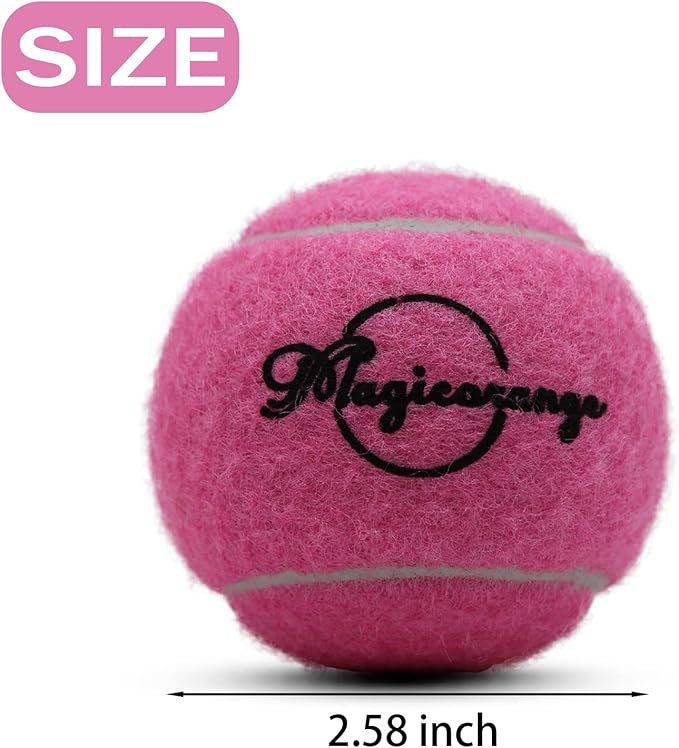 Magicorange Tennis Balls, 12 Pack Advanced Training Tennis Balls Practice Balls, Come with Mesh Bag for Easy Transport, Good for Beginner Training Ball