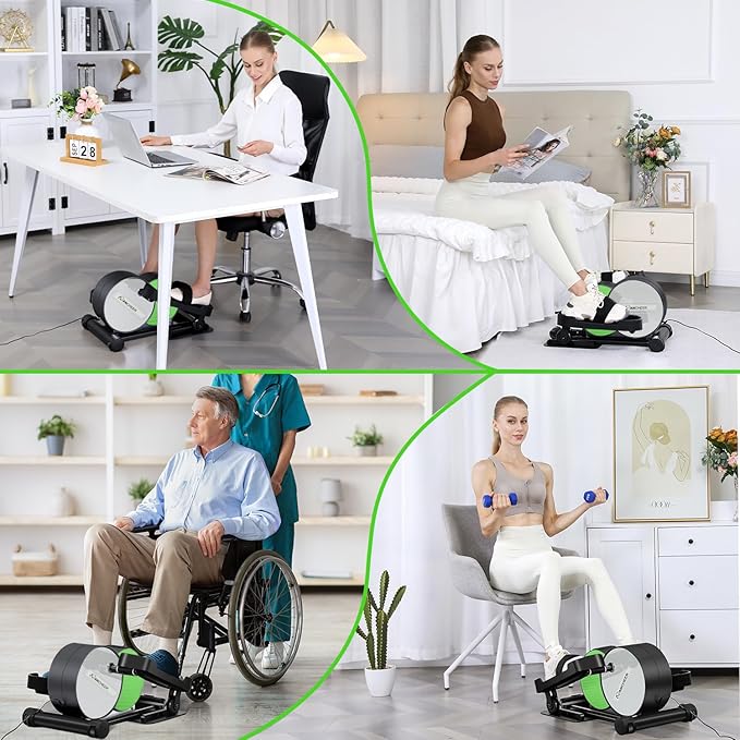 ANCHEER Under Desk Elliptical, Leg Exerciser While Sitting for Seniors with Remote Control, Display Monitor, Electric Seated Pedal Exerciser for Home, Ellipse Leg Exerciser as Seen on TV