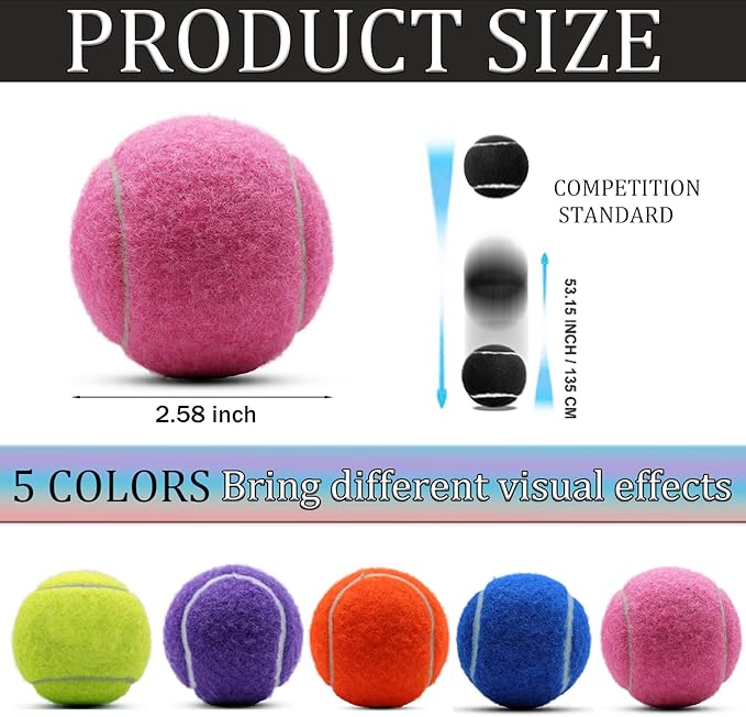 Swingers 20 Pack Training Tennis Balls, High Elasticity Practice Balls for Beginner, with Mesh Carry Bag