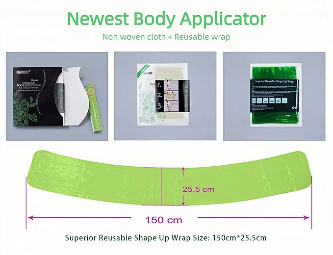 Neutriherbs Body Applicator with Wrap, Effective Nature Formula to Shape, Tone, Firm Body, Works for Belly, Stomach,Legs,Arms,Buttocks (5pcs)