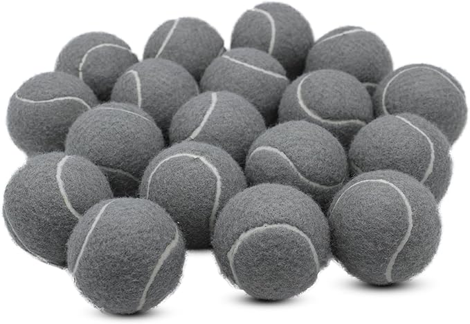 Tennis Balls, 18 Pack Training Tennis Balls Practice Balls with Mesh Bag for Easy Transport, Pet Dog Playing Balls, fit for Beginner Training Ball