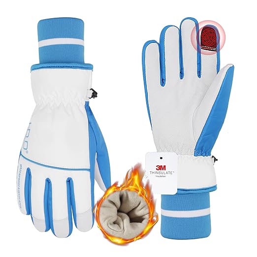 HANDLANDY Insulated Work Gloves Waterproof for Men Women, 3M Thinsulate Ski Gloves Winter Cold Weather Work Gloves Touchscreen (Small, Black)