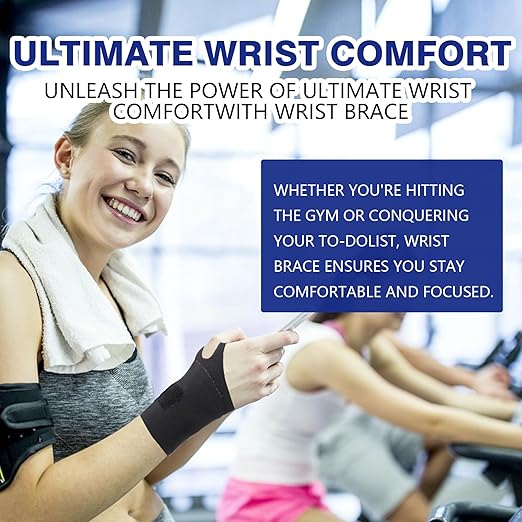 Cozyhealth Elastic Thin Wrist Brace (2Pcs) Support for TFCC Tear, Carpal Tunnel, Tendonitis, Arthritis, Wrist Compression Strap Brace for Night Support
