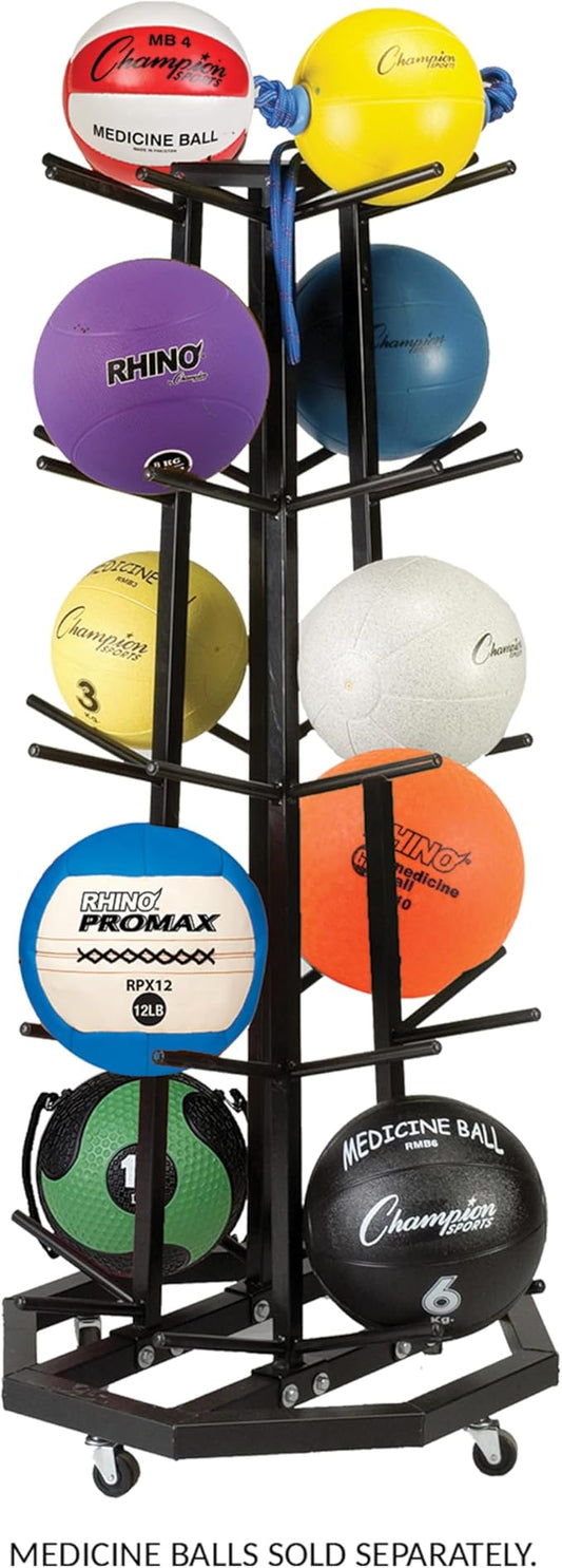 Champion Sports Medicine Ball Storage – Durable Trees & Racks, Multiple Styles, Sizes & Color Options for Organizing Medicine Balls in Home Gym or Fitness Facility