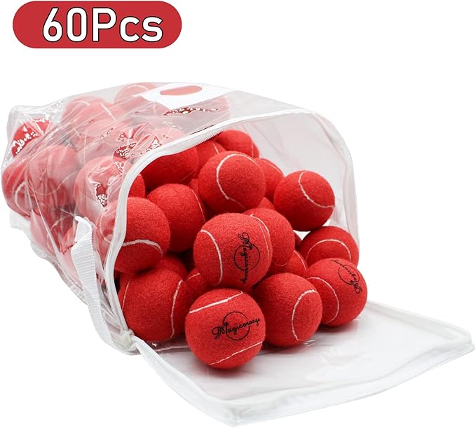 Magicorange Tennis Balls, 60 Pack Advanced Training Tennis Balls Practice Ball, Pet Dog Playing Balls,Good for Beginner Training Ball