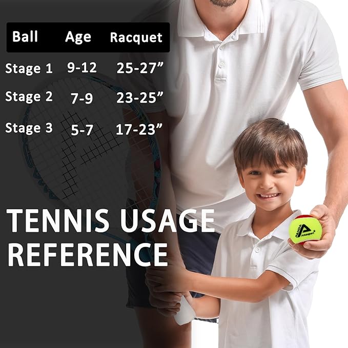LITIAN Kids Tennis Balls – 50% 75% Low Compression Red Orange Balls with Durable Felt – Softer Than Regular Tennis Balls, Great for Youth Training & Dog Play (12 & 30 Pack)