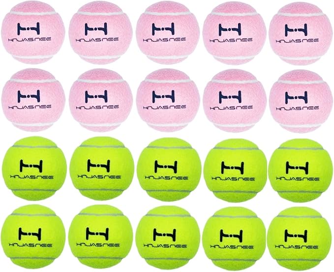 Tennis Balls for Dogs Dog Balls Excise Balls (green10pcspink10pcs Tennis Balls Set)
