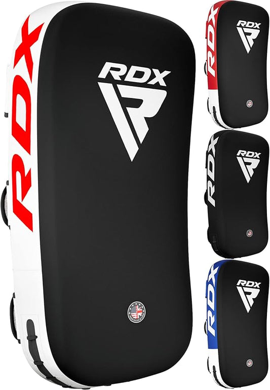 RDX Muay Thai Pad for Training, Curved Kickboxing Kicking Strike Shield, Coaching Kick Boxing, MMA, Martial Arts, Karate, Taekwondo, Punching, Foot, Knee and Elbow Target (One Pad Only)