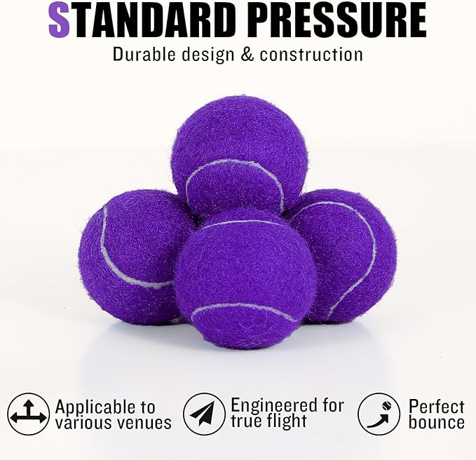 30 Pack Tennis Balls, Training Tennis Balls, Pet Dog Playing Balls, Practice Tennis Balls with Mesh Bag for Transport and Beginner Training