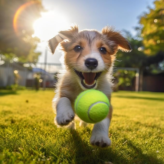 60 Pack Tennis Balls, Training Tennis Balls, Pet Dog Playing Balls, Practice Tennis Balls with Mesh Bag for Transport and Beginner Training