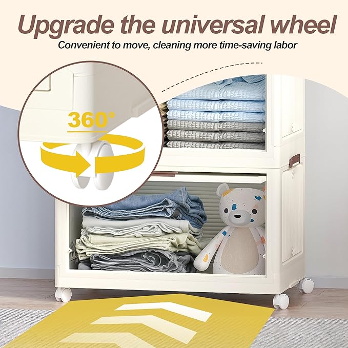 Collapsible Expandable Wardrobe Closet, Multi-Function Plastic Wardrobe,Wardrobes Storage Cabinet (4 Cubes+1 Hanging Rod)