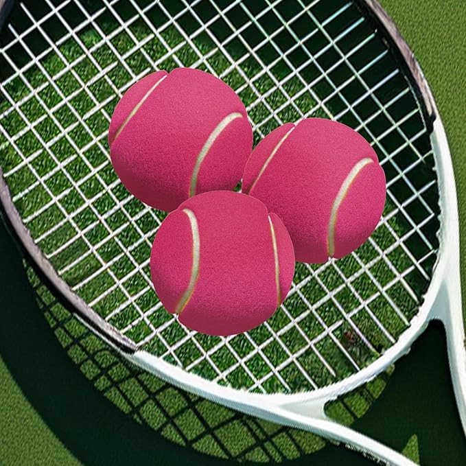 60 Pack Tennis Balls, Training Tennis Balls, Pet Dog Playing Balls, Practice Tennis Balls with Mesh Bag for Transport and Beginner Training