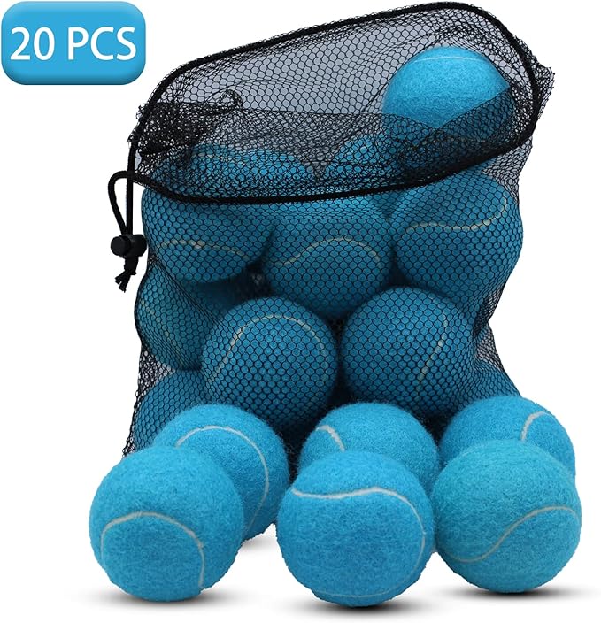 Tennis Balls, 20 Pack Training Tennis Balls,High Elasticity Practice Tennis for Beginner, Exercise Playing Balls for Pet Dog