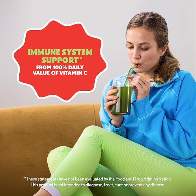 Amazing Grass Sweet Greens and Superfoods Powder for Digestive Health, Greens Powder, Digestive Enzymes, Probiotics, Spirulina, Chlorella, Peach Hibiscus, 30 Servings