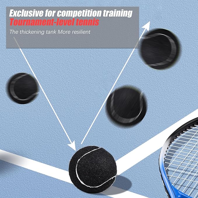 GKK 27 Pack Tennis Balls,Training Tennis Ball Pressure-less Practising Bulk Tennis Balls for Youth/Beginners/Pet Dogs High Altitude Playing Balls