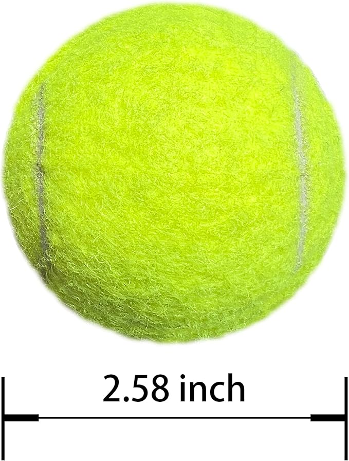 Tennis Balls, 12 Packs Practice Tennis Balls for Beginner, Training Playing Tennis Balls for Dogs, Come with Mesh Carry Bag