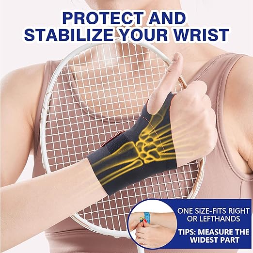 Cozyhealth Elastic Thin Wrist Brace (2Pcs) Support for TFCC Tear, Carpal Tunnel, Tendonitis, Arthritis, Wrist Compression Strap Brace for Night Support