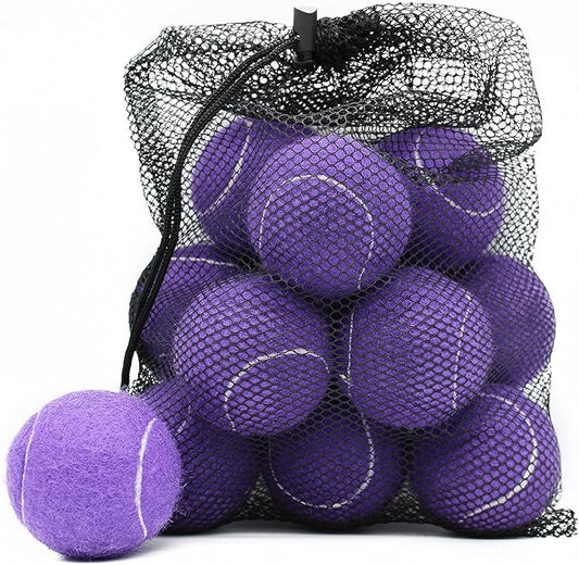 Magicorange Tennis Balls, 12 Pack Advanced Training Tennis Balls Practice Balls, Come with Mesh Bag for Easy Transport, Good for Beginner Training Ball