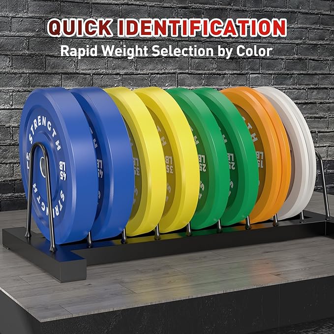 Olympic Rubber Bumper Weight Set - 2 Inch Barbell Plates for Home Gym Strength Training